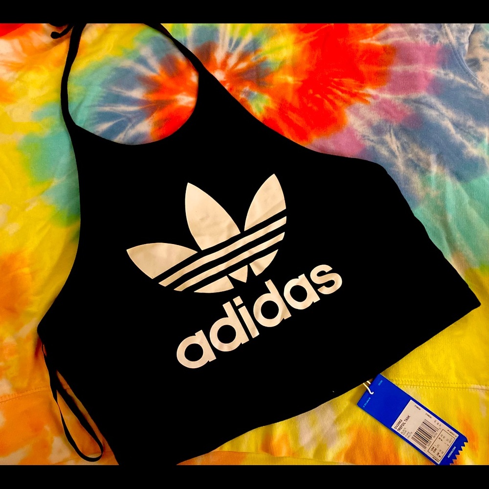 Adidas trefoil crop tank